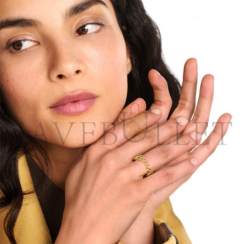 LOUIS VUITTON LV SCRIPT RING M1804S LOUIS VUITTON LV SCRIPT RING M1804S